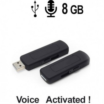 USB-Stick-Spionagerecorder, 8GB, Voice-Activated