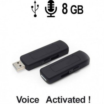 USB-Stick-Spionagerecorder, 8GB, Voice-Activated USB-Stick-Spionagerecorder, 8GB, Voice-Activated