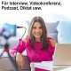 Professionelles-Spion-Mikrofon für Besprechungen, Vorträge, Podcasts, Video-Chat, Webcasts, Auditorien, Skype, VOIP, Spiele etc.