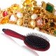 Haarbürste mit Geheimversteck. Dort können kleine Wertgegenstände, Kleingeld, Schlüssel, wertvoller Schmuck versteckt werden.