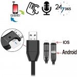 GSM-Abhörgerät in Handyladekabel für IOS & Android Handys