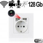 IP-HD-Spycam in Wandsteckdose, 2x USB. Hohe Qualität, stabile Performance.