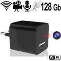 LAN-IP-HD-Spionkamera im USB-Netzstecker, 128 Gb
