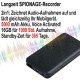 Longtime-Spionagerecorder, 5000 mAh bis 1000 Std. Betriebszeit