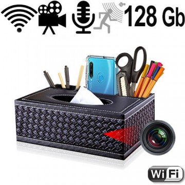 IP-HD-SpyCam in Schreibtisch Organizer-Kosmetiktücherbox IP-HD-SpyCam in Schreibtisch Organizer-Kosmetiktücherbox